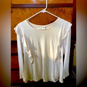 Old Navy white long sleeve shirt